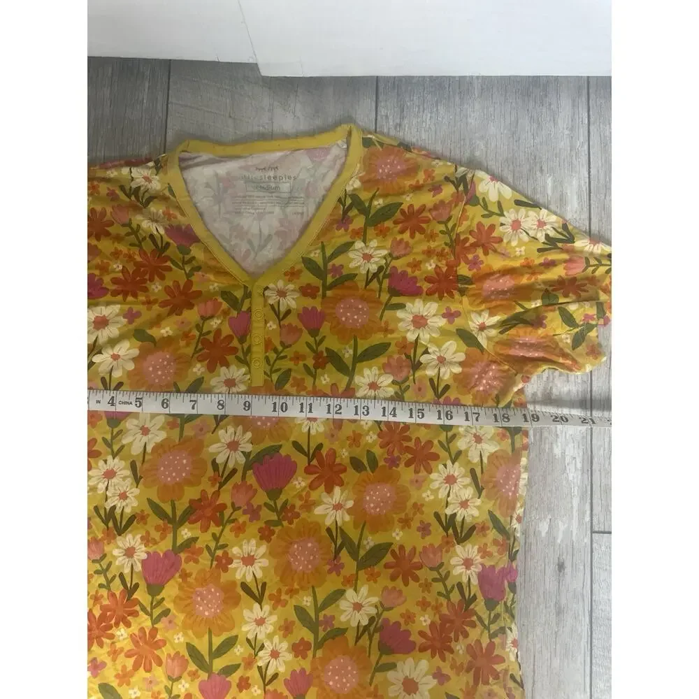 NWT Little Sleepies Sunny Garden Bamboo Pajama Set Women Pants Large Top Medium